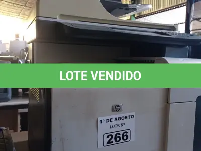LOTE 266 - 01 IMPRESSORA MULTIFUNCIONAL MARCA HP MODELO CM3530. (NO ESTADO, LEILÃO NÃO TEM GARANTIA E NEM DEVOLUÇÃO, SUJEITO A POSSÍVEIS AVARIAS VISÍVEIS/OCULTAS E/OU AUSÊNCIA DE COMPONENTES).