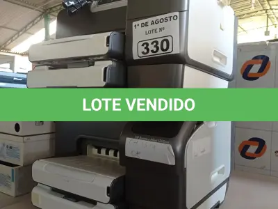 LOTE 330 - 02 IMPRESSORAS MARCAS HP MODELO INK JET 1200WN INCOMPLETAS. (NO ESTADO, LEILÃO NÃO TEM GARANTIA E NEM DEVOLUÇÃO, SUJEITO A POSSÍVEIS AVARIAS VISÍVEIS/OCULTAS E/OU AUSÊNCIA DE COMPONENTES).