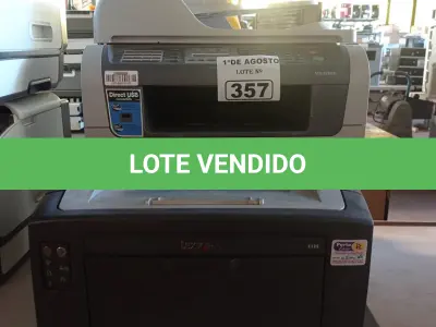 LOTE 357 - 02 IMPRESSORAS SENDO 01 MULTIFUNCIONAL SAMSUNG MODELO SCX-5530FN E 01 LEXMARK E-120. (NO ESTADO, LEILÃO NÃO TEM GARANTIA E NEM DEVOLUÇÃO, SUJEITO A POSSÍVEIS AVARIAS VISÍVEIS/OCULTAS E/OU AUSÊNCIA DE COMPONENTES).