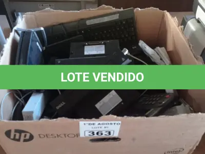LOTE 363 - 01 LOTE COM PERIFÉRICOS DIVERSOS. (NO ESTADO, LEILÃO NÃO TEM GARANTIA E NEM DEVOLUÇÃO, SUJEITO A POSSÍVEIS AVARIAS VISÍVEIS/OCULTAS E/OU AUSÊNCIA DE COMPONENTES).