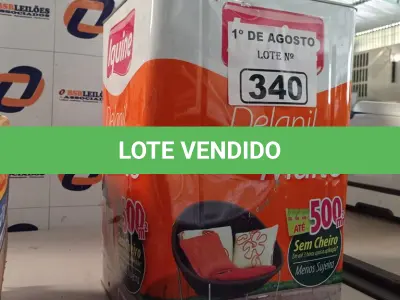 LOTE 340 - 01 LATA DE TINTA IQUINE DELANIL RENDE MUITO INTERIORES/EXTERIORES 18L NA COR CONCRETO. (NO ESTADO, LEILÃO NÃO TEM GARANTIA E NEM DEVOLUÇÃO, SUJEITO A POSSÍVEIS AVARIAS VISÍVEIS/OCULTAS E/OU AUSÊNCIA DE COMPONENTES).