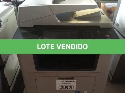 LOTE 353 - 01 IMPRESSORA MULTIFUNCIONAL MARCA SAMSUNG MODELO SCX-5835NX. (NO ESTADO, LEILÃO NÃO TEM GARANTIA E NEM DEVOLUÇÃO, SUJEITO A POSSÍVEIS AVARIAS VISÍVEIS/OCULTAS E/OU AUSÊNCIA DE COMPONENTES).