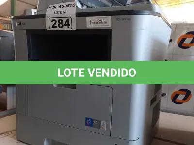 LOTE 284 - 01 IMPRESSORA MULTIFUNCIONAL MARCA SAMSUNG MODELO SCX-5835NX. (NO ESTADO, LEILÃO NÃO TEM GARANTIA E NEM DEVOLUÇÃO, SUJEITO A POSSÍVEIS AVARIAS VISÍVEIS/OCULTAS E/OU AUSÊNCIA DE COMPONENTES).