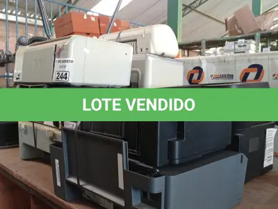 LOTE 244 - 10 IMPRESSORAS MARCAS E MODELOS DIVERSOS PARA RETIRADA DE PEÇAS. (NO ESTADO, LEILÃO NÃO TEM GARANTIA E NEM DEVOLUÇÃO, SUJEITO A POSSÍVEIS AVARIAS VISÍVEIS/OCULTAS E/OU AUSÊNCIA DE COMPONENTES).