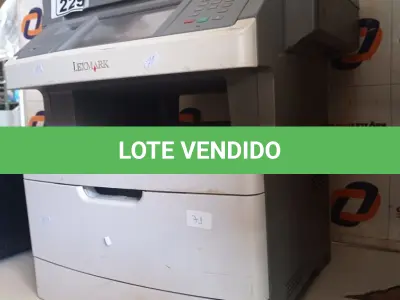 LOTE 229 - 01 IMPRESSORA MULTIFUNCIONAL MARCA LEXMARK MODELO X464. (NO ESTADO, LEILÃO NÃO TEM GARANTIA E NEM DEVOLUÇÃO, SUJEITO A POSSÍVEIS AVARIAS VISÍVEIS/OCULTAS E/OU AUSÊNCIA DE COMPONENTES).
