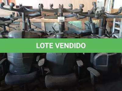 LOTE 384 - 01 LOTE COM GRANDE QUANTIDADE DE CADEIRAS DE ESCRITÓRIO MARCAS E MODELOS DIVERSOS. (NO ESTADO, LEILÃO NÃO TEM GARANTIA E NEM DEVOLUÇÃO, SUJEITO A POSSÍVEIS AVARIAS VISÍVEIS/OCULTAS E/OU AUSÊNCIA DE COMPONENTES).