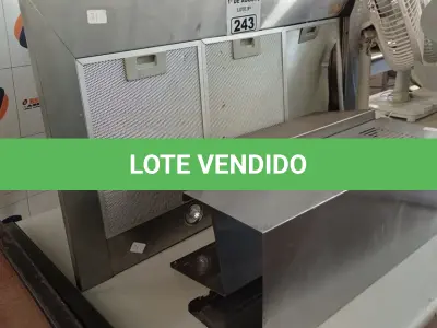 LOTE 243 - 01 DEPURADOR DE AR EM AÇO ESCOVADO. (NO ESTADO, LEILÃO NÃO TEM GARANTIA E NEM DEVOLUÇÃO, SUJEITO A POSSÍVEIS AVARIAS VISÍVEIS/OCULTAS E/OU AUSÊNCIA DE COMPONENTES).