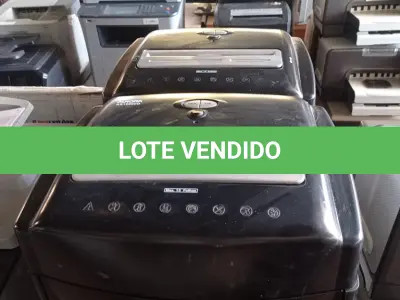 LOTE 321 - 02 FRAGMENTADORAS DE PAPEL SENDO 01 110V. (NO ESTADO, LEILÃO NÃO TEM GARANTIA E NEM DEVOLUÇÃO, SUJEITO A POSSÍVEIS AVARIAS VISÍVEIS/OCULTAS E/OU AUSÊNCIA DE COMPONENTES).