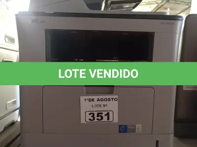 LOTE 351 - 01 IMPRESSORA MULTIFUNCIONAL MARCA SAMSUNG MODELO SCX-5835NX. (NO ESTADO, LEILÃO NÃO TEM GARANTIA E NEM DEVOLUÇÃO, SUJEITO A POSSÍVEIS AVARIAS VISÍVEIS/OCULTAS E/OU AUSÊNCIA DE COMPONENTES).