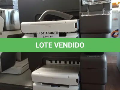 LOTE 303 - 04 IMPRESSORAS MARCAS HP MODELO INK JET 1200WN INCOMPLETAS. (NO ESTADO, LEILÃO NÃO TEM GARANTIA E NEM DEVOLUÇÃO, SUJEITO A POSSÍVEIS AVARIAS VISÍVEIS/OCULTAS E/OU AUSÊNCIA DE COMPONENTES).