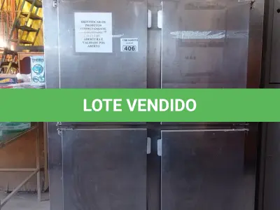 LOTE 406 - 01 GELADEIRA INDUSTRIAL MARCA FRIGER. (NO ESTADO, LEILÃO NÃO TEM GARANTIA E NEM DEVOLUÇÃO, SUJEITO A POSSÍVEIS AVARIAS VISÍVEIS/OCULTAS E/OU AUSÊNCIA DE COMPONENTES).