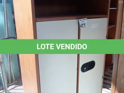 LOTE 477 - 01 ARMÁRIO PARA PASTA SUSPENSA EM MADEIRA COM 02 PORTAS. (NO ESTADO, LEILÃO NÃO TEM GARANTIA E NEM DEVOLUÇÃO, SUJEITO A POSSÍVEIS AVARIAS VISÍVEIS/OCULTAS E/OU AUSÊNCIA DE COMPONENTES).