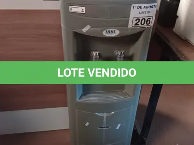 LOTE 206 - 01 BEBEDOURO PARA GARRAFÃO MARCA IBBL 127V. (NO ESTADO, LEILÃO NÃO TEM GARANTIA E NEM DEVOLUÇÃO, SUJEITO A POSSÍVEIS AVARIAS VISÍVEIS/OCULTAS E/OU AUSÊNCIA DE COMPONENTES).