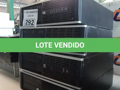 LOTE 292 - 04 CPU’S MARCAS E MODELOS DIVERSOS PARA RETIRADA DE PEÇAS. (NO ESTADO, LEILÃO NÃO TEM GARANTIA E NEM DEVOLUÇÃO, SUJEITO A POSSÍVEIS AVARIAS VISÍVEIS/OCULTAS E/OU AUSÊNCIA DE COMPONENTES).