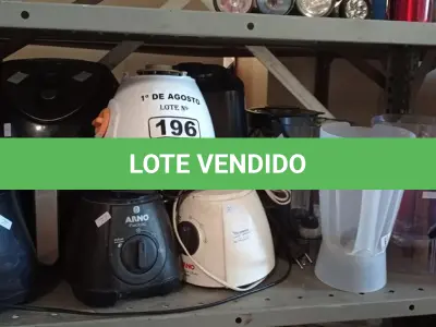 LOTE 196 - 01 AIR FRY, 07 BASES E 04 COPOS DE LIQUIDIFICADOR MARCAS E MODELOS DIVERSOS. (NO ESTADO, LEILÃO NÃO TEM GARANTIA E NEM DEVOLUÇÃO, SUJEITO A POSSÍVEIS AVARIAS VISÍVEIS/OCULTAS E/OU AUSÊNCIA DE COMPONENTES).