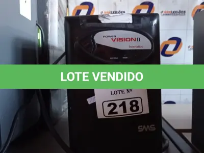LOTE 218 - 01 NOBREAK MARCA SMS 3000VA. (NO ESTADO, LEILÃO NÃO TEM GARANTIA E NEM DEVOLUÇÃO, SUJEITO A POSSÍVEIS AVARIAS VISÍVEIS/OCULTAS E/OU AUSÊNCIA DE COMPONENTES).