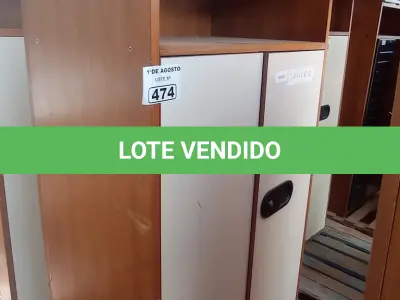 LOTE 474 - 01 ARMÁRIO PARA PASTA SUSPENSA EM MADEIRA COM 02 PORTAS. (NO ESTADO, LEILÃO NÃO TEM GARANTIA E NEM DEVOLUÇÃO, SUJEITO A POSSÍVEIS AVARIAS VISÍVEIS/OCULTAS E/OU AUSÊNCIA DE COMPONENTES).
