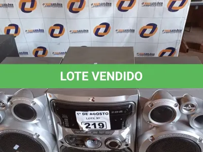LOTE 219 - 01 APARELHO DE SOM 3X1 MARCA LG. (NO ESTADO, LEILÃO NÃO TEM GARANTIA E NEM DEVOLUÇÃO, SUJEITO A POSSÍVEIS AVARIAS VISÍVEIS/OCULTAS E/OU AUSÊNCIA DE COMPONENTES).