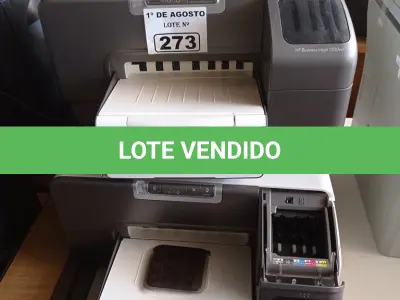 LOTE 273 - 03 IMPRESSORAS MARCAS HP MODELO INK JET 1200WN INCOMPLETAS. (NO ESTADO, LEILÃO NÃO TEM GARANTIA E NEM DEVOLUÇÃO, SUJEITO A POSSÍVEIS AVARIAS VISÍVEIS/OCULTAS E/OU AUSÊNCIA DE COMPONENTES).