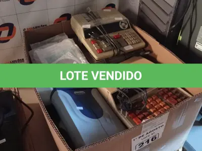 LOTE 216 - 01 LOTE COM VÁRIAS CALCULADORAS E APARELHOS DE TELEFONE MARCAS E MODELOS DIVERSOS. (NO ESTADO, LEILÃO NÃO TEM GARANTIA E NEM DEVOLUÇÃO, SUJEITO A POSSÍVEIS AVARIAS VISÍVEIS/OCULTAS E/OU AUSÊNCIA DE COMPONENTES).