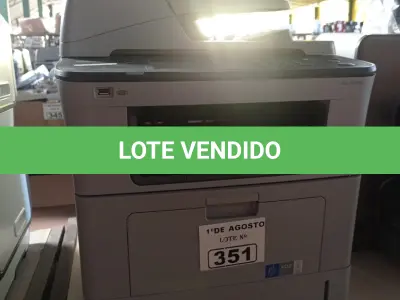 LOTE 351 - 01 IMPRESSORA MULTIFUNCIONAL MARCA SAMSUNG MODELO SCX-5835NX. (NO ESTADO, LEILÃO NÃO TEM GARANTIA E NEM DEVOLUÇÃO, SUJEITO A POSSÍVEIS AVARIAS VISÍVEIS/OCULTAS E/OU AUSÊNCIA DE COMPONENTES).