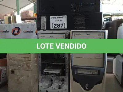 LOTE 287 - 05 CPU’S MARCAS E MODELOS DIVERSOS PARA RETIRADA DE PEÇAS. (NO ESTADO, LEILÃO NÃO TEM GARANTIA E NEM DEVOLUÇÃO, SUJEITO A POSSÍVEIS AVARIAS VISÍVEIS/OCULTAS E/OU AUSÊNCIA DE COMPONENTES).