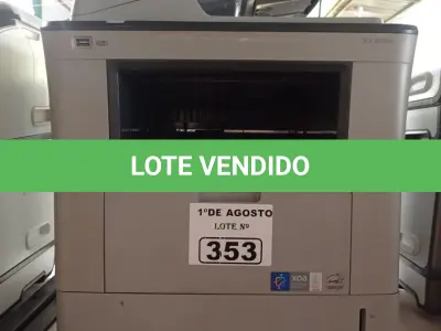 LOTE 353 - 01 IMPRESSORA MULTIFUNCIONAL MARCA SAMSUNG MODELO SCX-5835NX. (NO ESTADO, LEILÃO NÃO TEM GARANTIA E NEM DEVOLUÇÃO, SUJEITO A POSSÍVEIS AVARIAS VISÍVEIS/OCULTAS E/OU AUSÊNCIA DE COMPONENTES).