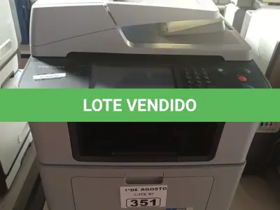 LOTE 351 - 01 IMPRESSORA MULTIFUNCIONAL MARCA SAMSUNG MODELO SCX-5835NX. (NO ESTADO, LEILÃO NÃO TEM GARANTIA E NEM DEVOLUÇÃO, SUJEITO A POSSÍVEIS AVARIAS VISÍVEIS/OCULTAS E/OU AUSÊNCIA DE COMPONENTES).