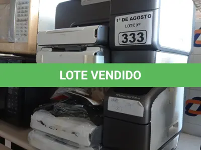 LOTE 333 - 02 IMPRESSORAS MARCAS HP MODELO INK JET 1200WN INCOMPLETAS. (NO ESTADO, LEILÃO NÃO TEM GARANTIA E NEM DEVOLUÇÃO, SUJEITO A POSSÍVEIS AVARIAS VISÍVEIS/OCULTAS E/OU AUSÊNCIA DE COMPONENTES).