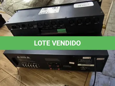 LOTE 026 - 01 RECEIVER SHERWOOD, 01 MESA DE LUZ AH LIGTHS AH-470-1, 01 AMPLIFICADOR AUDIOPLEX OPT 4.(NO ESTADO, NÃO SABEMOS SE FUNCIONA. LEILÃO NÃO TEM GARANTIA E NEM DEVOLUÇÃO).