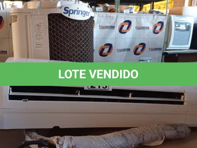 LOTE 213 - 01 AR CONDICIONADO MARCA SPRINGER 9000BTU. (NO ESTADO, LEILÃO NÃO TEM GARANTIA E NEM DEVOLUÇÃO, SUJEITO A POSSÍVEIS AVARIAS VISÍVEIS/OCULTAS E/OU AUSÊNCIA DE COMPONENTES).