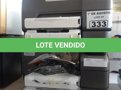 LOTE 333 - 02 IMPRESSORAS MARCAS HP MODELO INK JET 1200WN INCOMPLETAS. (NO ESTADO, LEILÃO NÃO TEM GARANTIA E NEM DEVOLUÇÃO, SUJEITO A POSSÍVEIS AVARIAS VISÍVEIS/OCULTAS E/OU AUSÊNCIA DE COMPONENTES).