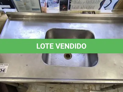 LOTE 034 - PIA DE INOX CUBA FUNDA. (NO ESTADO, NÃO SABEMOS SE FUNCIONA. LEILÃO NÃO TEM GARANTIA E NEM DEVOLUÇÃO).