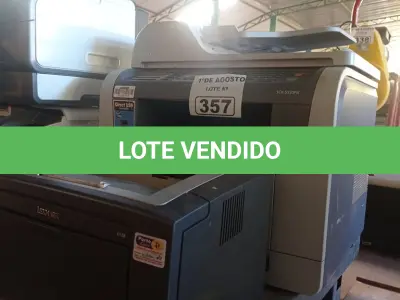 LOTE 357 - 02 IMPRESSORAS SENDO 01 MULTIFUNCIONAL SAMSUNG MODELO SCX-5530FN E 01 LEXMARK E-120. (NO ESTADO, LEILÃO NÃO TEM GARANTIA E NEM DEVOLUÇÃO, SUJEITO A POSSÍVEIS AVARIAS VISÍVEIS/OCULTAS E/OU AUSÊNCIA DE COMPONENTES).