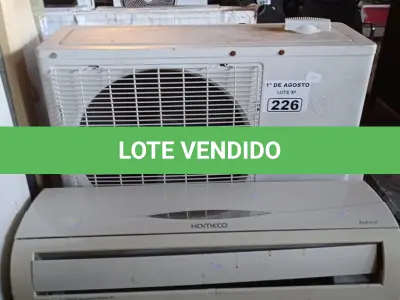 LOTE 226 - 01 CONDENSADORA E 01 EVAPORADORA MARCAS E MODELOS DIVERSOS. (NO ESTADO, LEILÃO NÃO TEM GARANTIA E NEM DEVOLUÇÃO, SUJEITO A POSSÍVEIS AVARIAS VISÍVEIS/OCULTAS E/OU AUSÊNCIA DE COMPONENTES).
