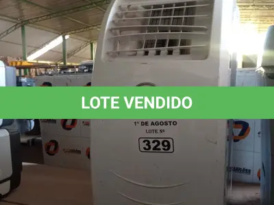 LOTE 329 - 01 AR CONDICIONADO PORTÁTIL MARCA SCHULZ 127V COM AVARIAS. (NO ESTADO, LEILÃO NÃO TEM GARANTIA E NEM DEVOLUÇÃO, SUJEITO A POSSÍVEIS AVARIAS VISÍVEIS/OCULTAS E/OU AUSÊNCIA DE COMPONENTES).