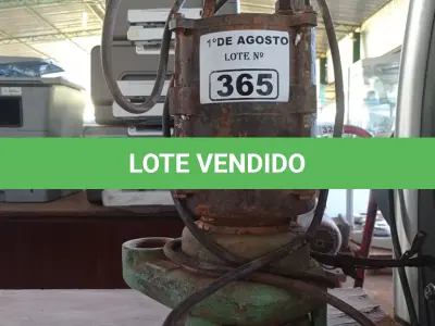 LOTE 365 - 01 BOMBA D’AGUA. (NO ESTADO, LEILÃO NÃO TEM GARANTIA E NEM DEVOLUÇÃO, SUJEITO A POSSÍVEIS AVARIAS VISÍVEIS/OCULTAS E/OU AUSÊNCIA DE COMPONENTES).