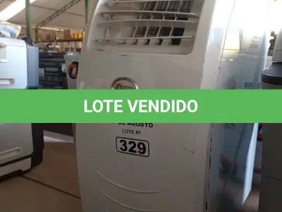 LOTE 329 - 01 AR CONDICIONADO PORTÁTIL MARCA SCHULZ 127V COM AVARIAS. (NO ESTADO, LEILÃO NÃO TEM GARANTIA E NEM DEVOLUÇÃO, SUJEITO A POSSÍVEIS AVARIAS VISÍVEIS/OCULTAS E/OU AUSÊNCIA DE COMPONENTES).