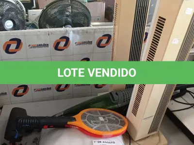 LOTE 253 - 01 ALMOFADA ELÉTRICA, 02 VENTILADORES DE COLUNA, 01 ASPIRADOR DE PÓ E 02 RAQUETES MATA MOSQUITO. (NO ESTADO, LEILÃO NÃO TEM GARANTIA E NEM DEVOLUÇÃO, SUJEITO A POSSÍVEIS AVARIAS VISÍVEIS/OCULTAS E/OU AUSÊNCIA DE COMPONENTES).