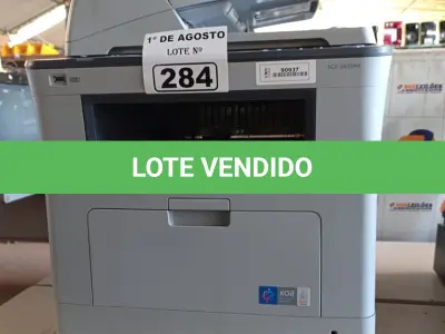 LOTE 284 - 01 IMPRESSORA MULTIFUNCIONAL MARCA SAMSUNG MODELO SCX-5835NX. (NO ESTADO, LEILÃO NÃO TEM GARANTIA E NEM DEVOLUÇÃO, SUJEITO A POSSÍVEIS AVARIAS VISÍVEIS/OCULTAS E/OU AUSÊNCIA DE COMPONENTES).