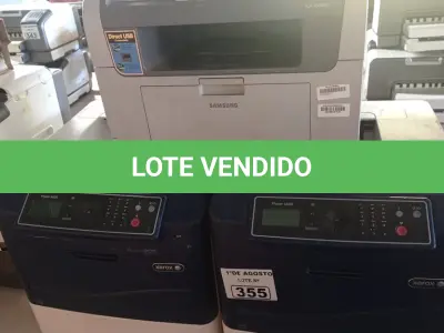 LOTE 355 - 03 IMPRESSORAS SENDO 02 XEROX 4600 E 01 MULTIFUNCIONAL MARCA SAMSUNG MODELO SCX-5530FN. (NO ESTADO, LEILÃO NÃO TEM GARANTIA E NEM DEVOLUÇÃO, SUJEITO A POSSÍVEIS AVARIAS VISÍVEIS/OCULTAS E/OU AUSÊNCIA DE COMPONENTES).