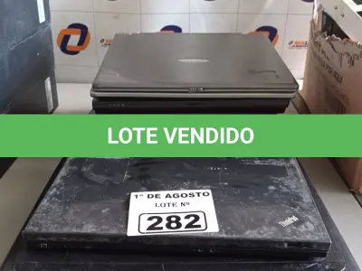 LOTE 282 - 07 NOTEBOOK’S MARCAS E MODELOS DIVERSOS PARA RETIRADA DE PEÇAS. (NO ESTADO, LEILÃO NÃO TEM GARANTIA E NEM DEVOLUÇÃO, SUJEITO A POSSÍVEIS AVARIAS VISÍVEIS/OCULTAS E/OU AUSÊNCIA DE COMPONENTES).