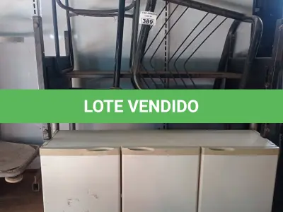 LOTE 389 - 01 ARMÁRIO, 01 BANCADA, 01 MESA, 02 POLTRONAS E 01 VENTILADOR DE COLUNA INCOMPLETOS. (NO ESTADO, LEILÃO NÃO TEM GARANTIA E NEM DEVOLUÇÃO, SUJEITO A POSSÍVEIS AVARIAS VISÍVEIS/OCULTAS E/OU AUSÊNCIA DE COMPONENTES).