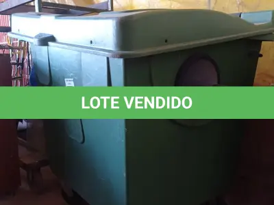 LOTE 439 - 01 LIXEIRA GRANDE DE PLÁSTICO. (NO ESTADO, LEILÃO NÃO TEM GARANTIA E NEM DEVOLUÇÃO, SUJEITO A POSSÍVEIS AVARIAS VISÍVEIS/OCULTAS E/OU AUSÊNCIA DE COMPONENTES).