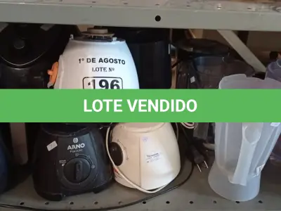 LOTE 196 - 01 AIR FRY, 07 BASES E 04 COPOS DE LIQUIDIFICADOR MARCAS E MODELOS DIVERSOS. (NO ESTADO, LEILÃO NÃO TEM GARANTIA E NEM DEVOLUÇÃO, SUJEITO A POSSÍVEIS AVARIAS VISÍVEIS/OCULTAS E/OU AUSÊNCIA DE COMPONENTES).