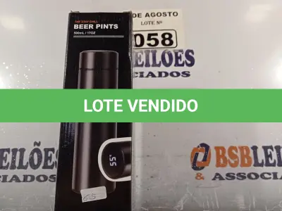LOTE 058 - 01 GARRAFA TÉRMICA DIGITAL. (NOVO) (NO ESTADO) ATENÇÃO! FAZER A VISITAÇÃO ANTES DE ARREMATAR, NÃO SABEMOS SE FUNCIONA. LEILÃO NÃO TEM GARANTIA E NEM DEVOLUÇÃO, SUJEITO A POSSÍVEIS AVARIAS VISÍVEIS/OCULTAS E/OU AUSÊNCIA DE COMPONENTES.