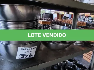 LOTE 276 - BOWLS DE INOX DIVERSOS TAMANHOS. (NO ESTADO, NÃO SABEMOS SE FUNCIONA. LEILÃO NÃO TEM GARANTIA E NEM DEVOLUÇÃO). 