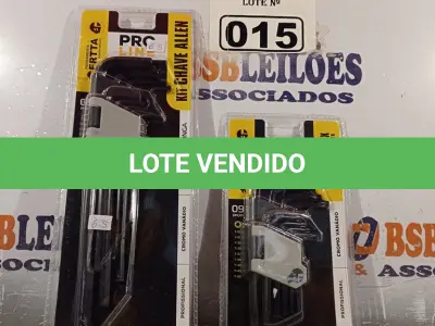 LOTE 015 - 01 KIT CHAVE COM SUPORTE CROMO VANÁDIA LONGA 09 PEÇAS E 01 KIT CHAVE COM SUPORTE 09 PEÇAS PROFISSIONAL CROMO VANÁDIO. (NOVO) (NO ESTADO) ATENÇÃO! FAZER A VISITAÇÃO ANTES DE ARREMATAR, NÃO SABEMOS SE FUNCIONA. LEILÃO NÃO TEM GARANTIA E NEM DEVOLUÇÃO, SUJEITO A POSSÍVEIS AVARIAS VISÍVEIS/OCULTAS E/OU AUSÊNCIA DE COMPONENTES.