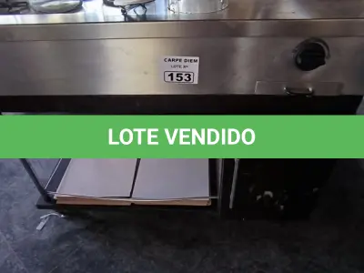 LOTE 153 - CARINHO COM BOCA DE FOGÃO E PISTA FRIA INOX E MADEIRA. (NO ESTADO, NÃO SABEMOS SE FUNCIONA. LEILÃO NÃO TEM GARANTIA E NEM DEVOLUÇÃO).