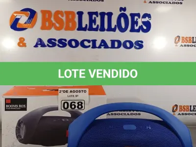 LOTE 068 - 1 CAIXA DE SOM BLUETOOTH WIRELESS SPEAKER 6000MHA. (NOVO) (NO ESTADO) ATENÇÃO! FAZER A VISITAÇÃO ANTES DE ARREMATAR, NÃO SABEMOS SE FUNCIONA. LEILÃO NÃO TEM GARANTIA E NEM DEVOLUÇÃO, SUJEITO A POSSÍVEIS AVARIAS VISÍVEIS/OCULTAS E/OU AUSÊNCIA DE COMPONENTES.